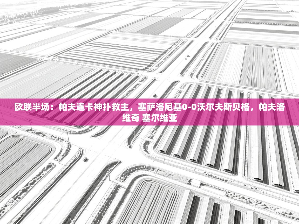 欧联半场：帕夫连卡神扑救主，塞萨洛尼基0-0沃尔夫斯贝格，帕夫洛维奇 塞尔维亚